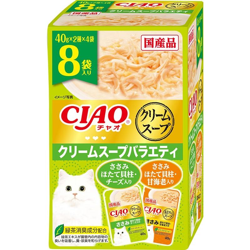 k*0様 キャットフード いなば チャオパウチ クリーム だしスープ 8袋入り CIAOだしスープ 8袋入り クリームスープバラエティ キャットフード