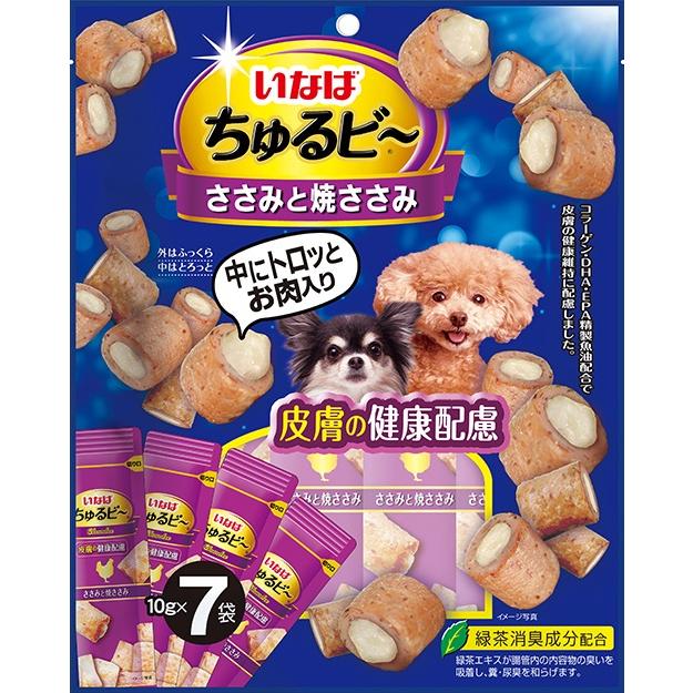 ちゅるビー ささみ 皮膚の健康配慮 10g×7 ちゅるビー 犬 おやつ ドッグフード いなばペットフード （コンパクト便可） | 