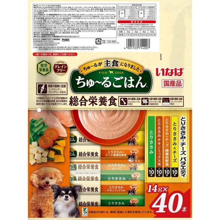 Wanちゅ～る ちゅーるごはん 40本 とりささみ・チーズバラエティ 犬