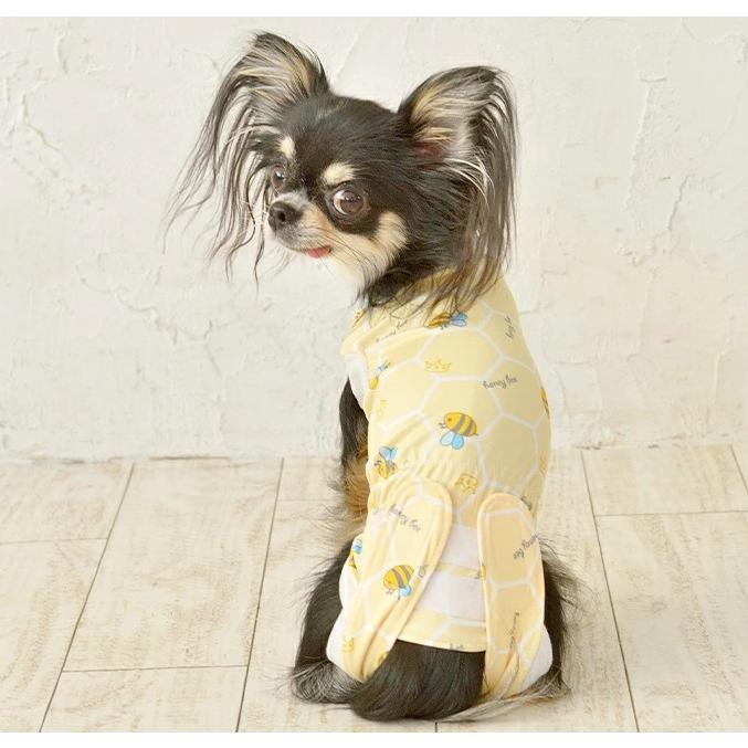 ワンコ用術後ウエアハニービーYellowS ペットウェア アルク・ロース