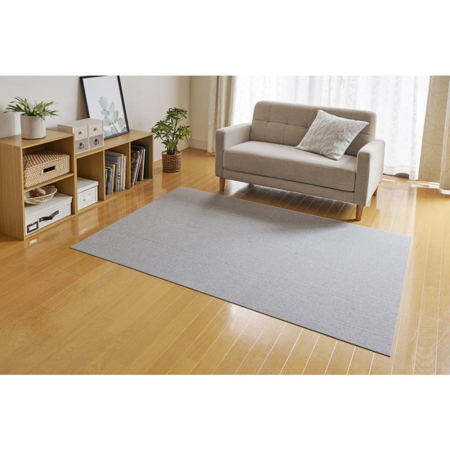 訳あり サンコー おくだけ吸着 撥水タイルマット 30×30cm グレー 8枚入
