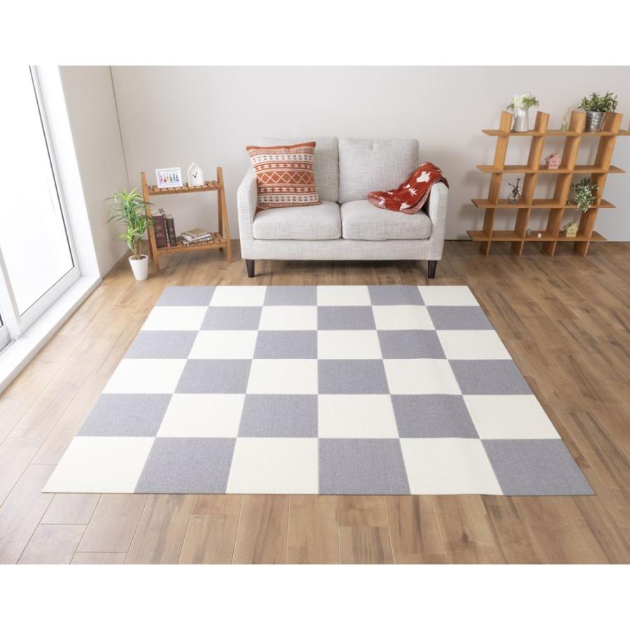 訳あり サンコー おくだけ吸着 撥水タイルマット 30×30cm グレー 8枚入