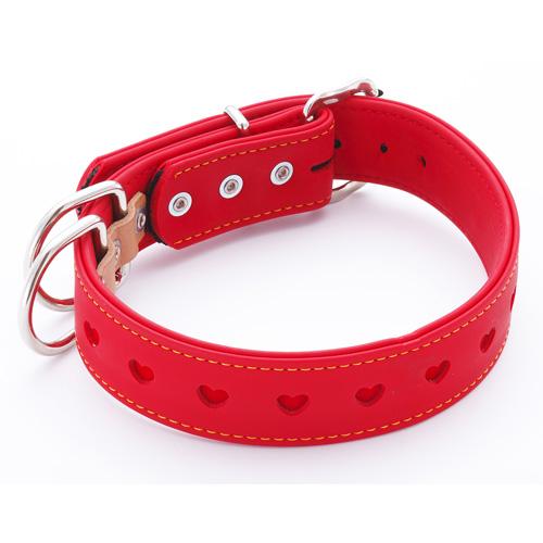 ペティオ Petio BL ハーティ平首輪24 レッド 短毛 中型犬 首輪