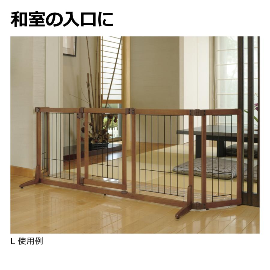 リッチェル（Richell） ペット用木製おくだけドア付ゲートS ブラウン