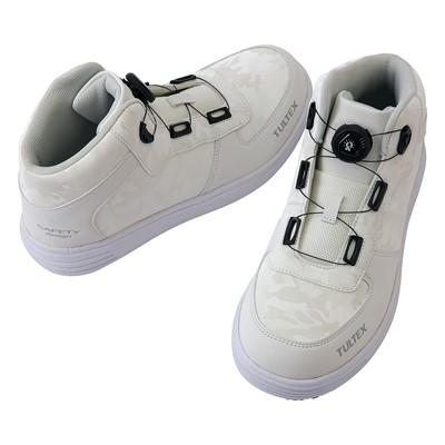 TULTEX ダイヤル式 ミドルセーフティーシューズ 51670 ホワイト 25.0cm