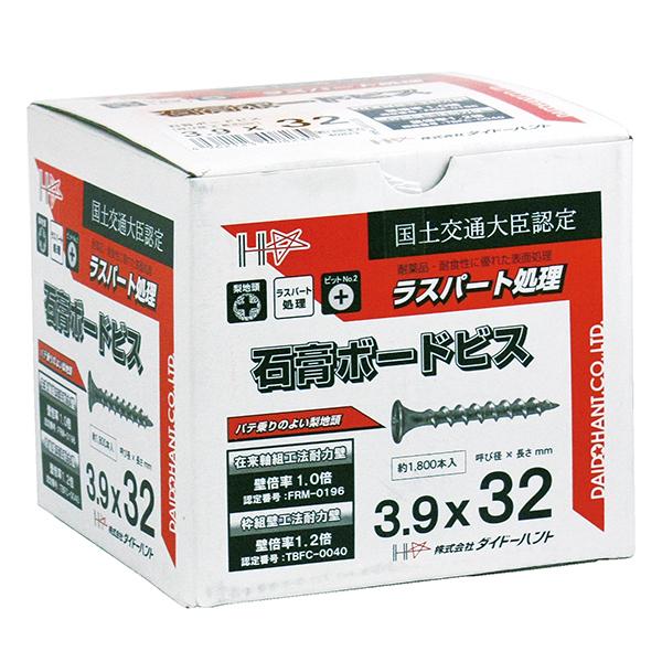 ダイドーハント 徳用箱 石膏ボードビス 3.8×32mm : 2444185 