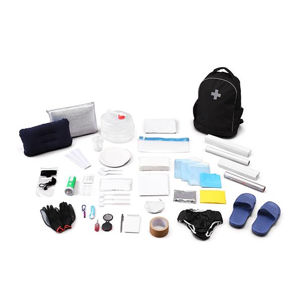 防災リュックセット33点 BRS-33 ブラック アイリスオーヤマ