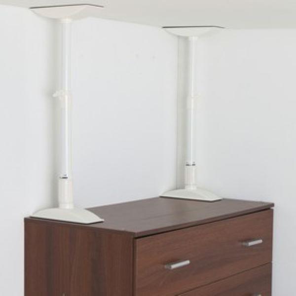 家具転倒防止伸縮棒M KTB-40 ホワイト アイリスオーヤマ
