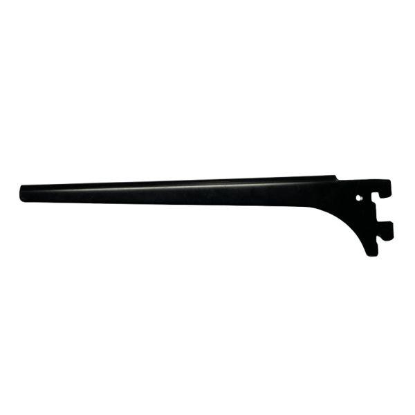 ハイロジック A-32 木棚板用水平ブラケット 200mm 右用 ブラック 棚柱