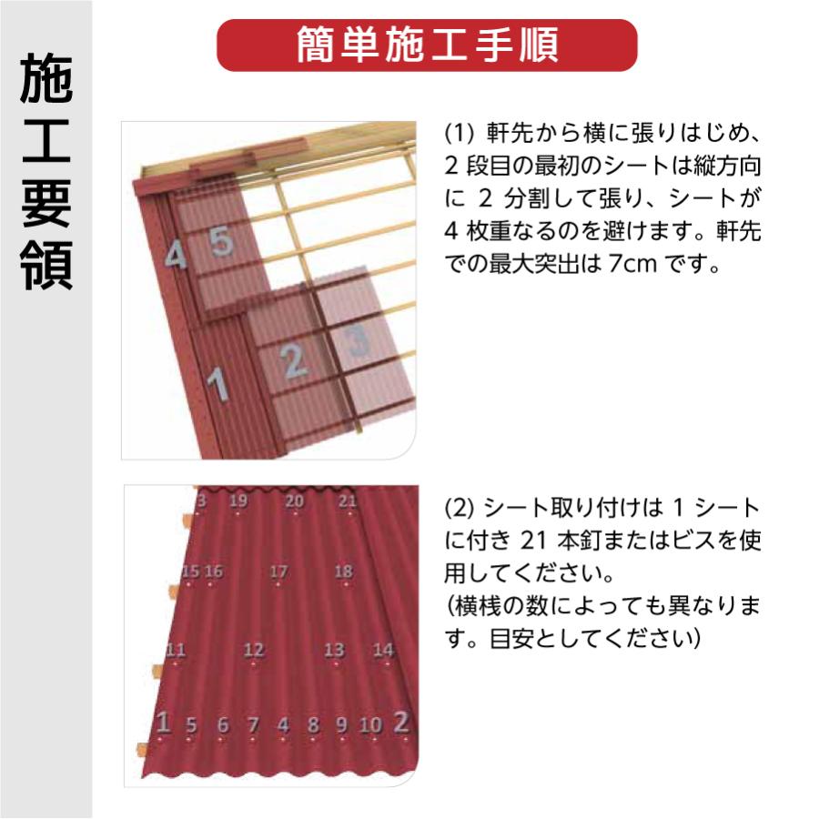 オンデュリン 波板 レッド onduline (店舗受取のみ) : ホームセンター