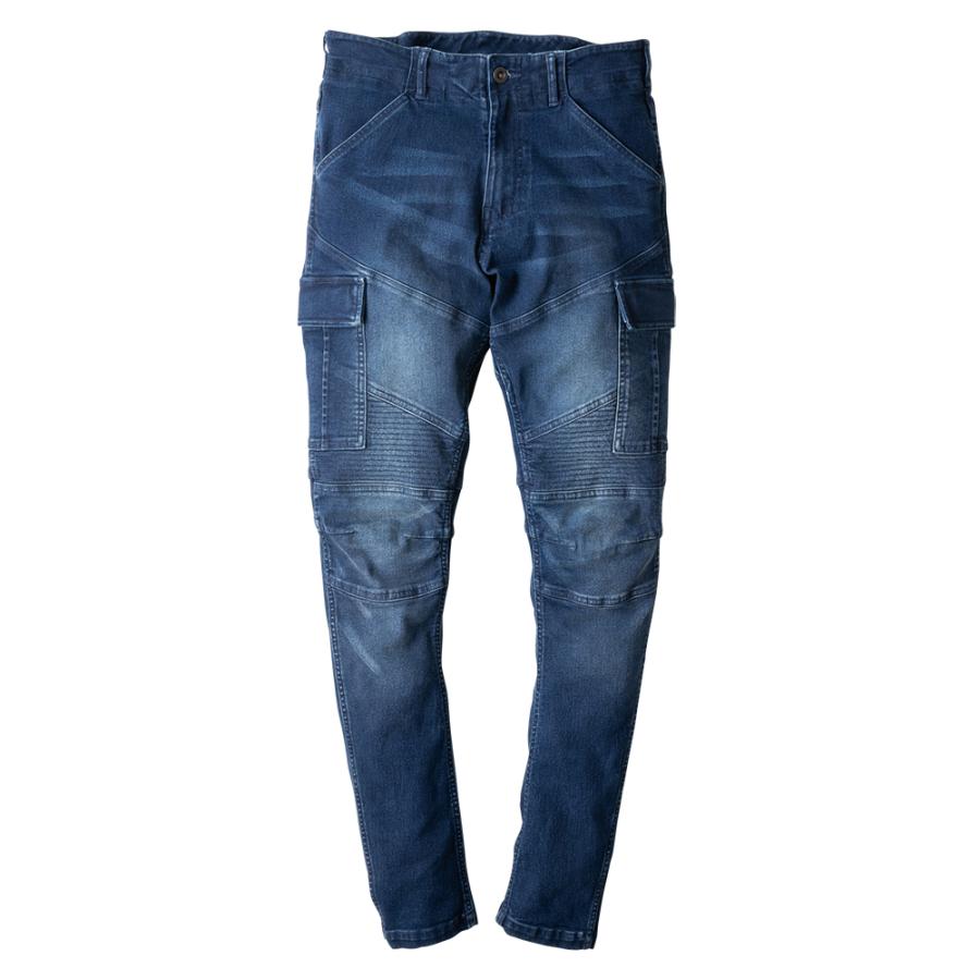 G−4005 デニムストレッチカーゴパンツ インディゴ M ウエスト 
