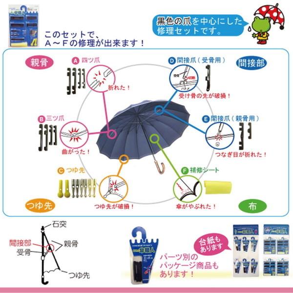 WAKI 和気産業 傘修理セット2 US-029 : ホームセンターグッデイ - 通販