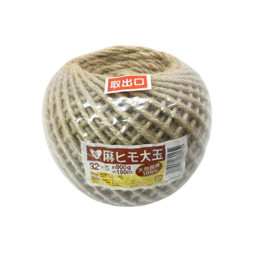 麻紐大玉 32X5 900G チャ 150M エスエス産業 : ホームセンターグッデイ