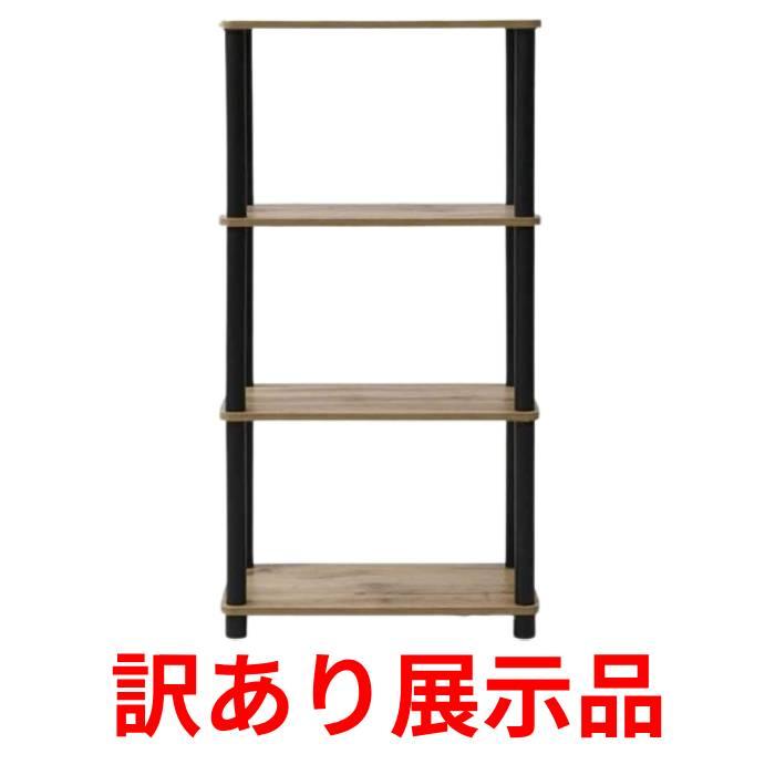 訳あり展示品 YAMAZEN システムラック4段 ISR4IN(OAK4/BK
