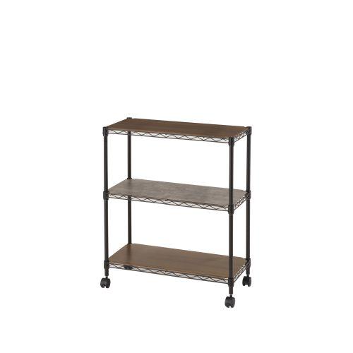 ラック 3段 65W シート付 BK CRW65-3BK メタルラック 黒