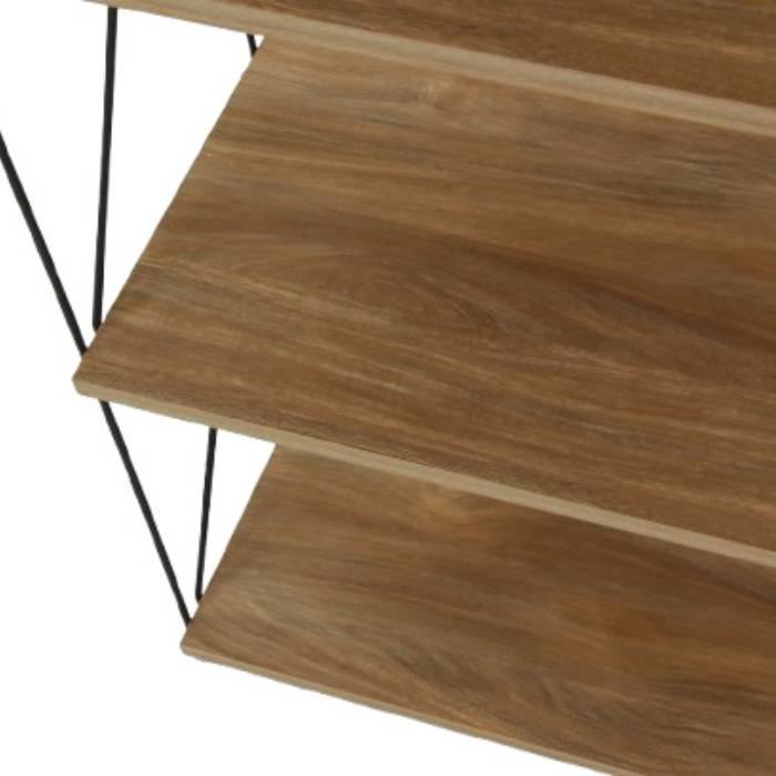 不二貿易（Fuji Boeki） EZBOワイヤーラック 4段 60幅 オーク