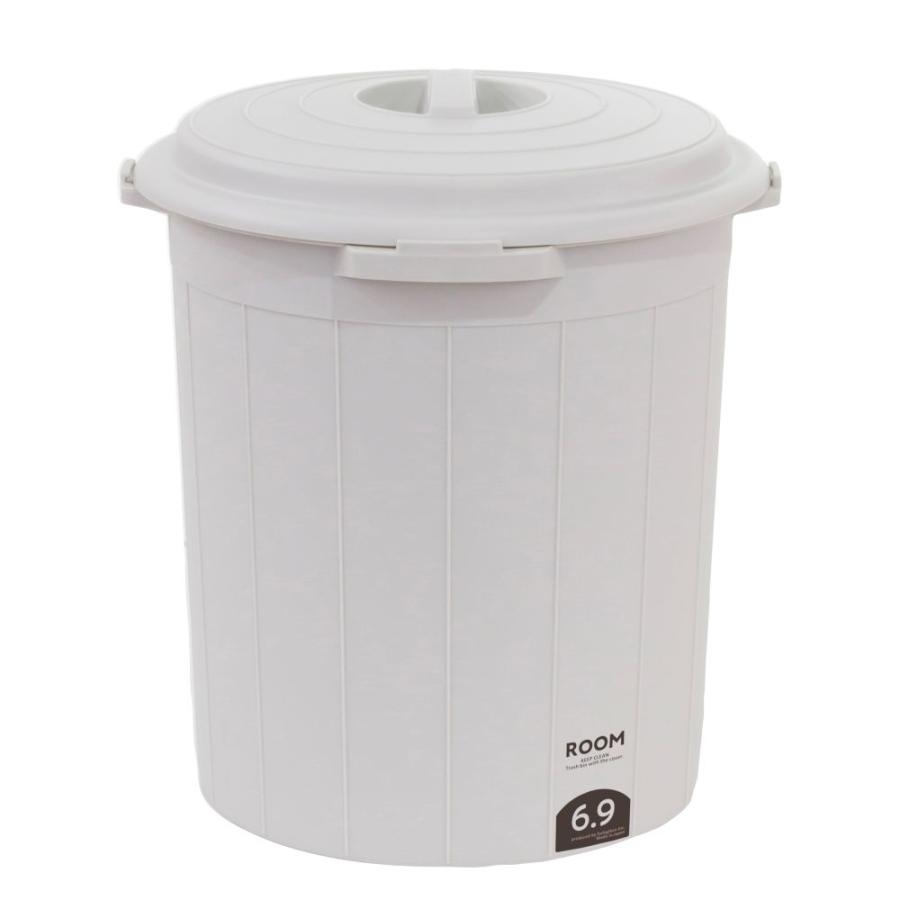 不動技研 ルームペール プチ グレー 6.9L Φ239×H275mm ゴミ箱 | 不動技研