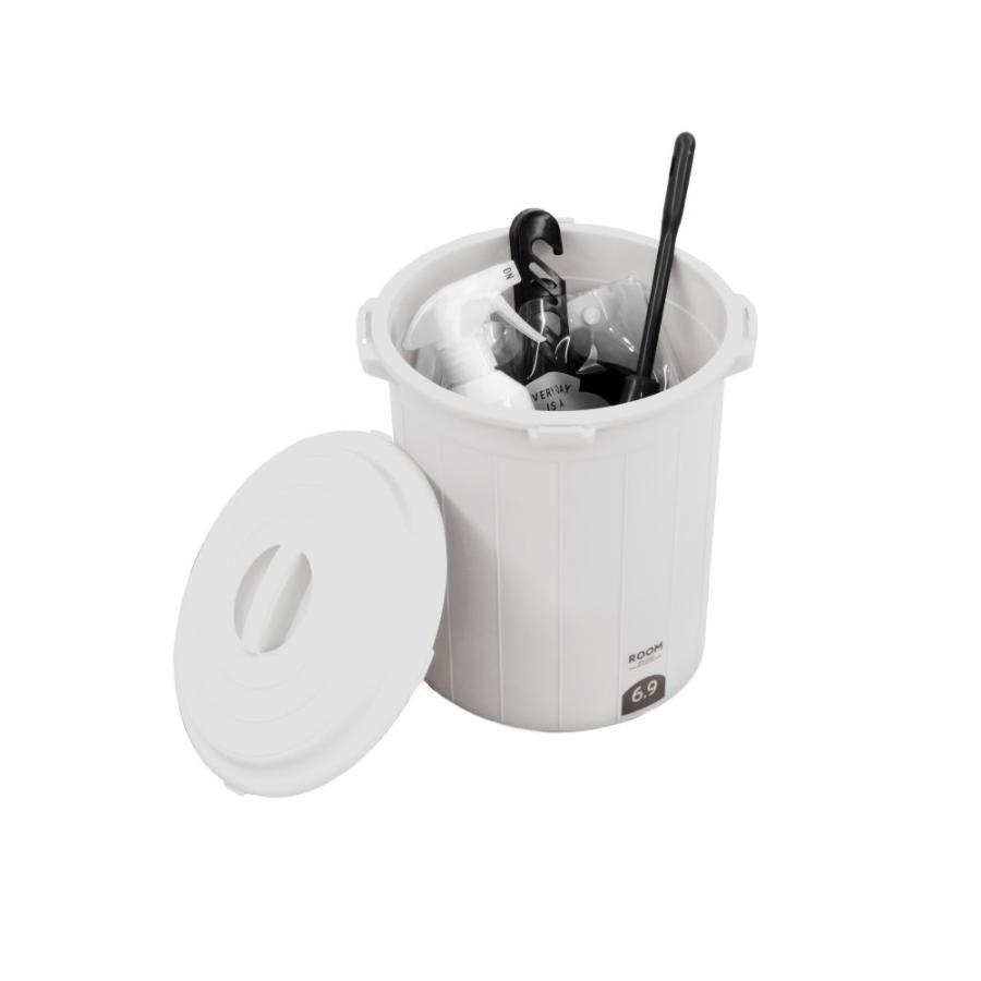 不動技研 ルームペール プチ グレー 6.9L Φ239×H275mm ゴミ箱 | 不動技研 | 03