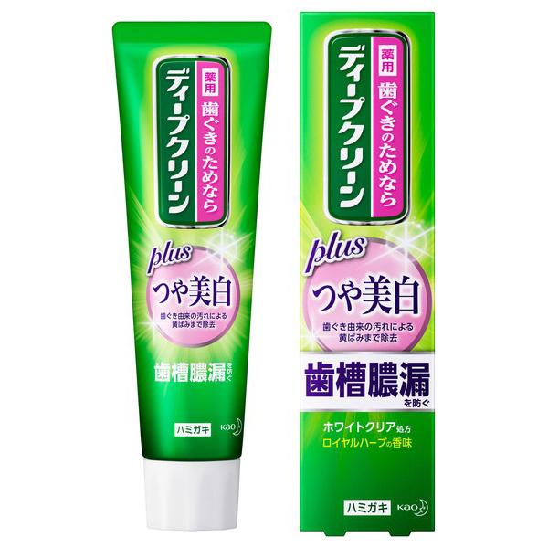 ディープクリーン 薬用ハミガキ つや美白100g 歯周病予防用歯磨き 花王 Kao (コンパクト便可)｜hcgooday