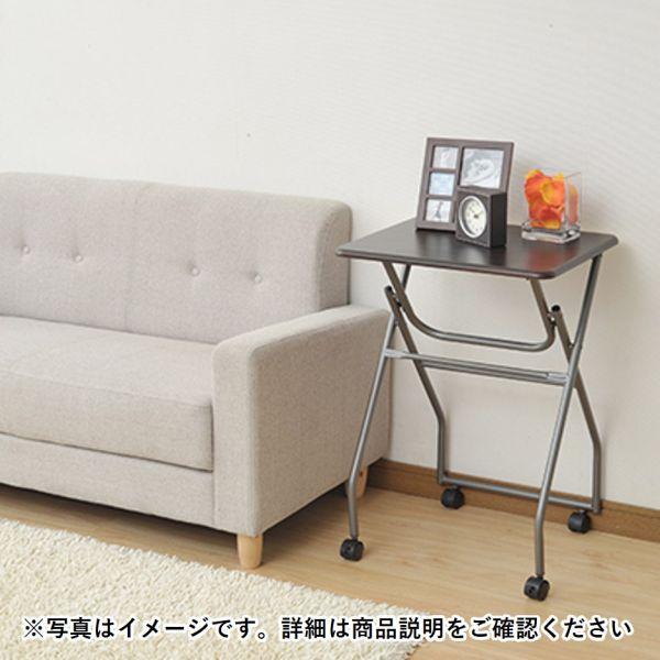 山善（YAMAZEN） キャスター付ミニテーブル MST−5040(MBR/MBR
