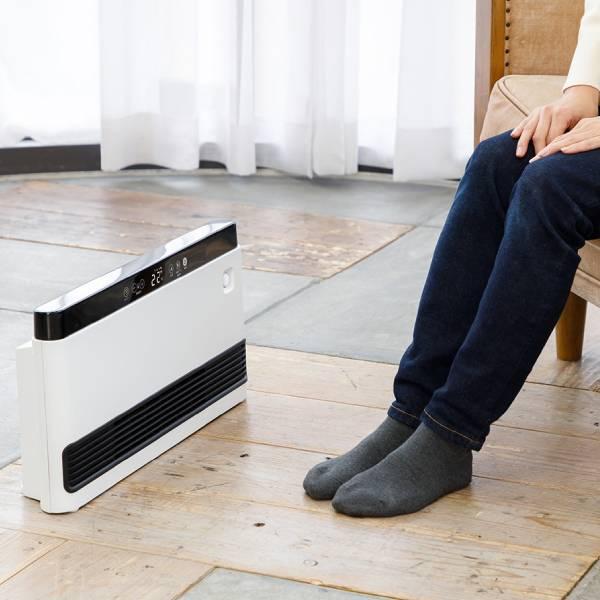 シーネット ワイドスリムセラミックヒーター 1200W CDCP701WH 暖房器具