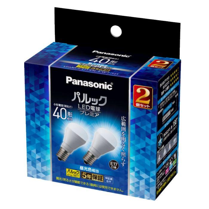 パルックプレミア 訳あり パナソニック LED電球 広配光 40形 E17 2個入