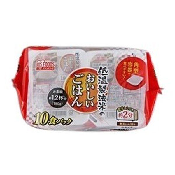 低湿製法米おいしいごはん10パックと味付け海苔 低温製法米のおいしいごはん パックごはん 180g×10パック アイリス
