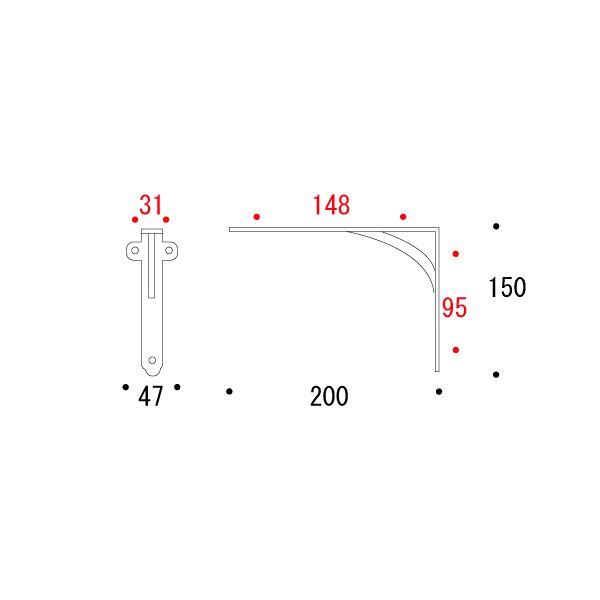 ゴーリキアイランド アングル ST 200 AN 620708 棚受 GORIKI ISLAND