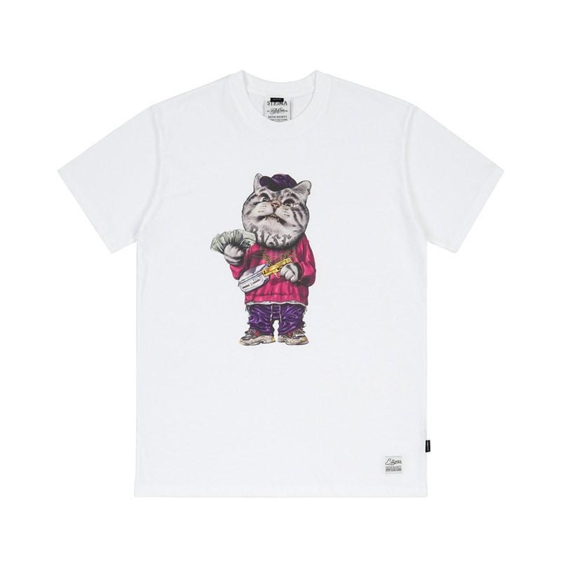 STIGMA スティグマ Tシャツ 半袖 ハーフスリーブ プリントTシャツ キャットT ネコTシャツ CATSGANG T-SHIRTS メンズ｜hcimport