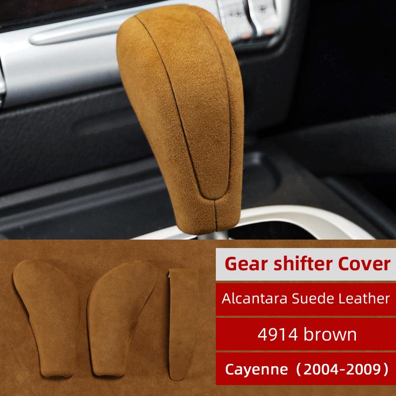 アルカンターラ生地ラップ革の車のギアシフトノブカバー Abs 用ポルシェカイエン 04 09 インテリア成形トリム Alcantara 4914 K Hcli家電屋さん 通販 Yahoo ショッピング