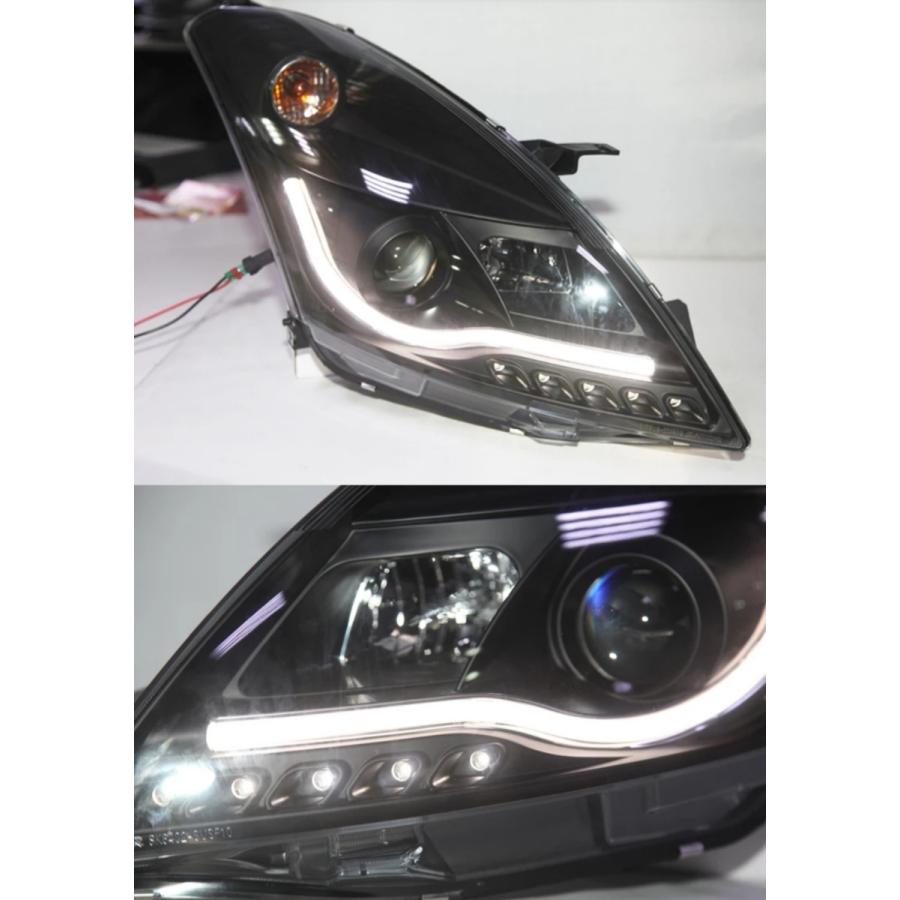 磨済 程度良好 スイフト ZC ZD アクリル LED ヘッドライト ヘッド ...