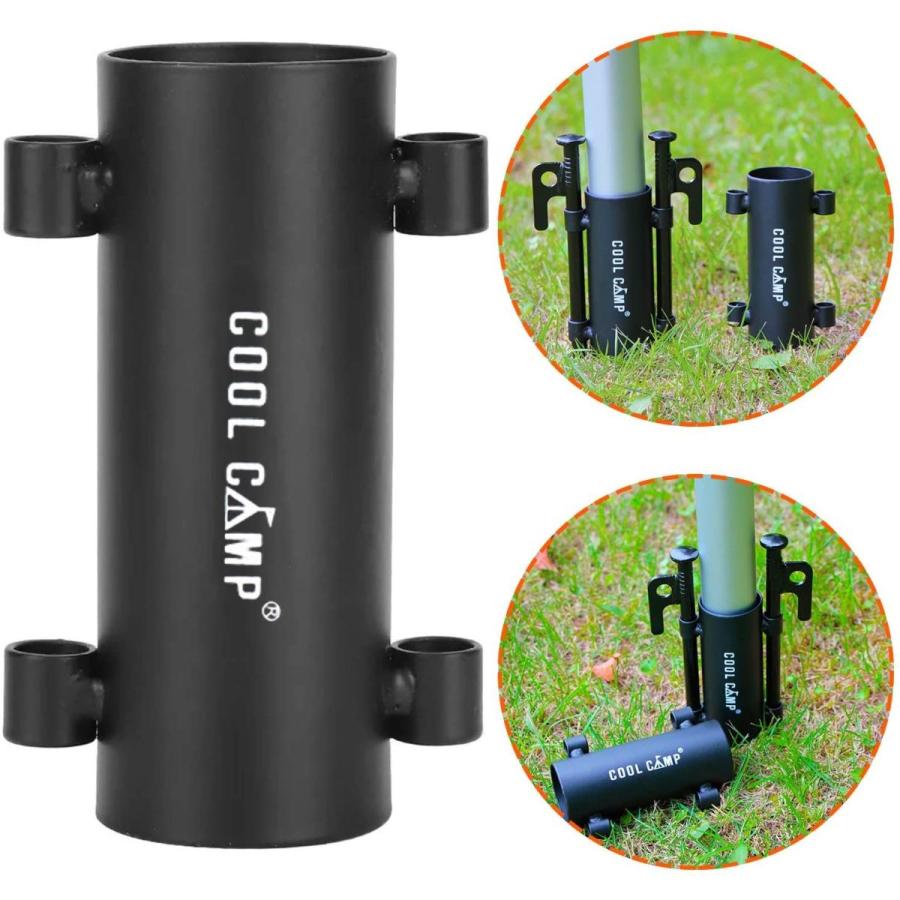 テント ポール 固定用 タープ ポール ホルダー キャノピーポール ベース 2本 4本セット ペグ タープ テントペグ ソリッドステー ワンポールテント Myleet Com