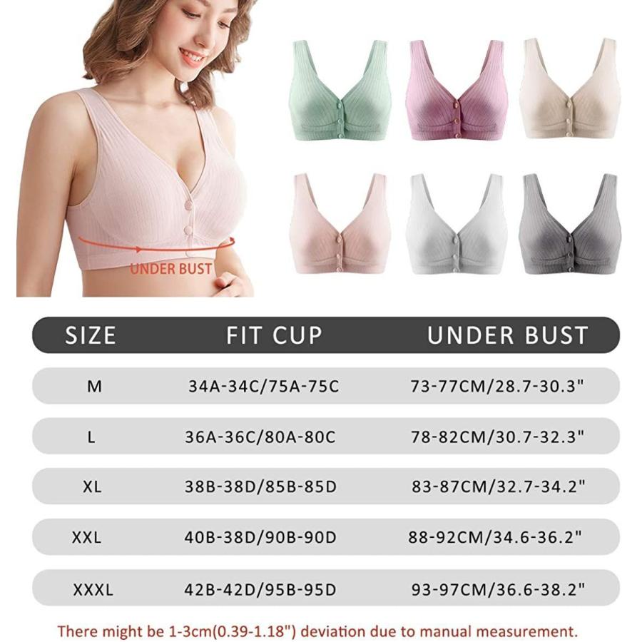 Feoya マタニティブラジャー ノンワイヤー マタニティブラ ワイヤーなしフロントオープン 前開き 授乳ブラ 授乳ブラジャー 産褥パッ 綿 人気定番 ワイヤーなしフロントオープン