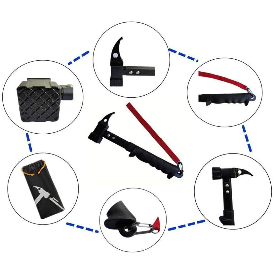 ワンピなど最旬ア テントハンマー ペグハンマー 安全 ベルト付 アウトドア 登山 キャンプ 野外フェス 工事 多用 収納袋付 持ち運び易い Microsoftwaypoint Com