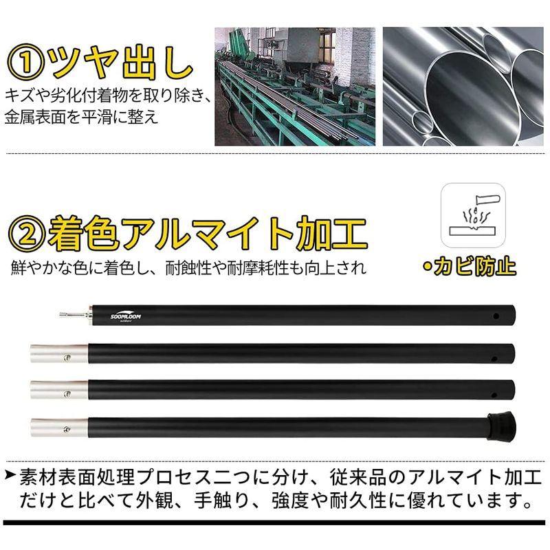 ポイント10倍 Soomloomアルミポール テント タープ設営用 A6061アルミニウム 外径28mm3節 4節連結 1本 2本入り 分割式 プッシュボ 楽天カード分割 Turningheadskennel Com