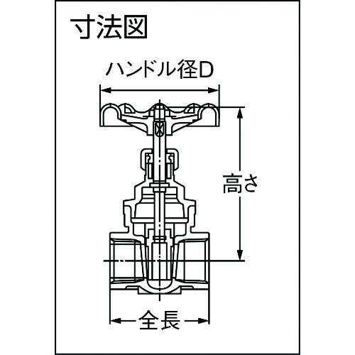 ■オンダ製作所 SVG2型(ゲートバルブ) Rc1 1/2【1162155:0】[店頭受取不可]_1
