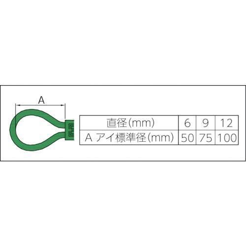 □TRUSCO セフティパワーロープ シンブルなし 6mmX1m【1175416:0 