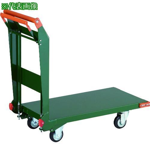 ■TRUSCO 鋼鉄製運搬車 900X600 Φ150プレス車 ハンド式ストッパー付[法人・事業所限定][直送元][店頭受取不可]