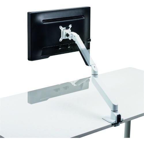 ■SANWA 水平垂直多関節液晶モニターアーム(ホワイト)【1613287:0】[店頭受取不可]の画像
