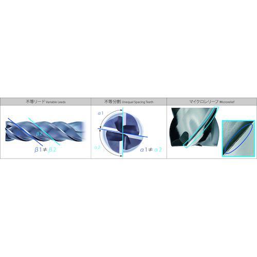 □OSG 超硬防振型エンドミル ショート形 4刃 スクエア 刃径16mm 刃長