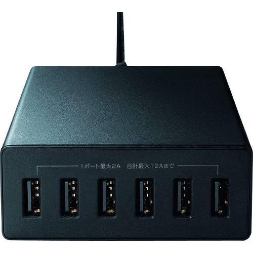 ■SANWA USB充電器 ブラック【1953713:0】[店頭受取不可]の画像