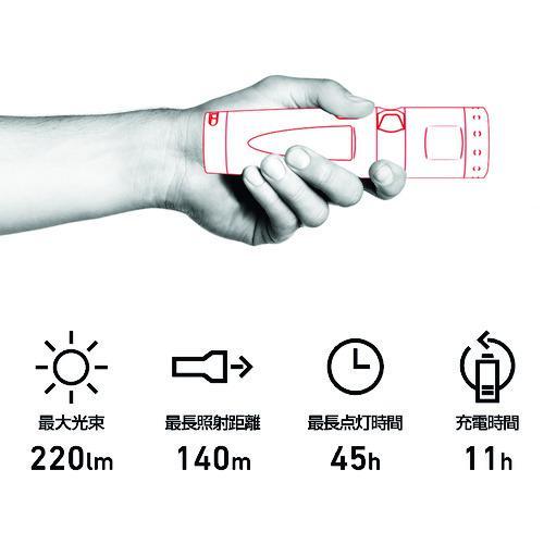 □LEDLENSER 充電式防爆懐中電灯(LED) レッドレンザー EX7R 明るさ