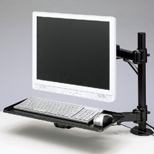 ■SANWA デュアルシステムアーム(キーボード台)【2011776:0】[店頭受取不可]の画像