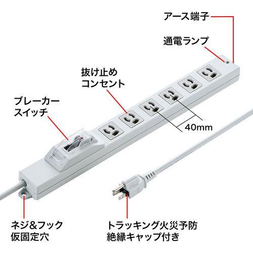 ■SANWA 安全ブレーカータップ【2033558:0】[店頭受取不可]の画像