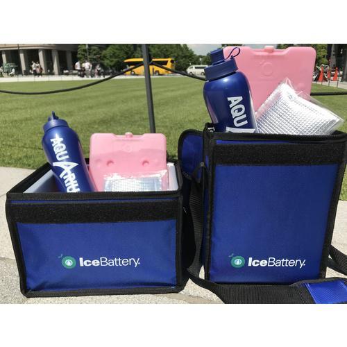 ■【在庫限り】まつうら 保冷バッグ 10℃水分補給 IceBattery(アイスバッテリー)クールバッグ 縦型 保冷剤1枚付き【2067779:0】[店頭受取不可]の画像