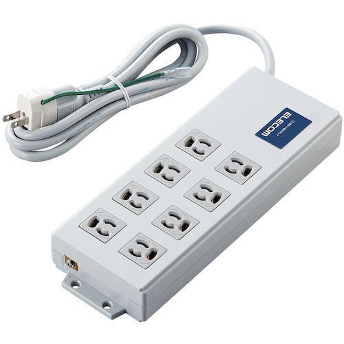 ■ELECOM 法人用タップ ボックス型 3P8口 2m 一括スイッチ 雷ガード ノイズフィルター【2563603:0】[店頭受取不可]の画像