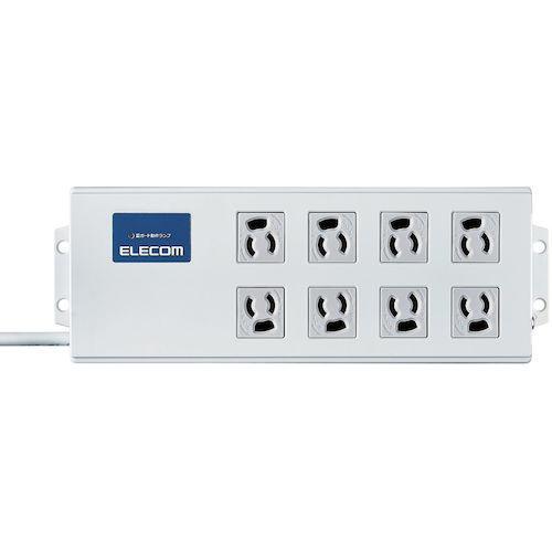 ■ELECOM 法人用タップ ボックス型 3P8口 2m 一括スイッチ 雷ガード ノイズフィルター【2563603:0】[店頭受取不可]の画像