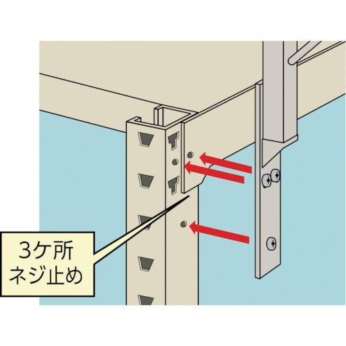 ■TRUSCO アーチ型転倒防止バーアーチっち 1100~1420 ネオグレー【3010163:0】[店頭受取不可]の画像