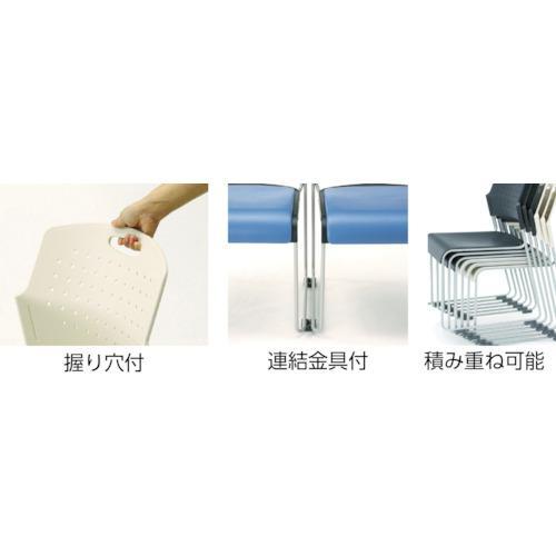 ■【在庫限り】IRIS スタッキングHGSチェアー ホワイト【3640388:0】[直送DS][店頭受取不可]の画像