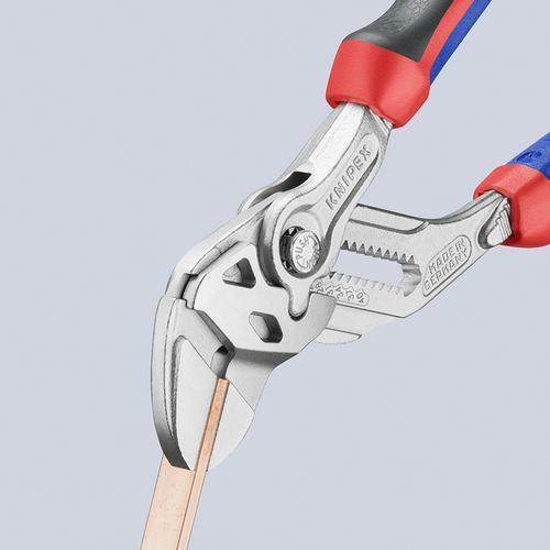 □KNIPEX プライヤーレンチ コンフォートハンドル クロムメッキ 180mm
